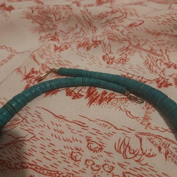 Vintage slinky beaded colorful wood rope necklace - Picture 5 of 6